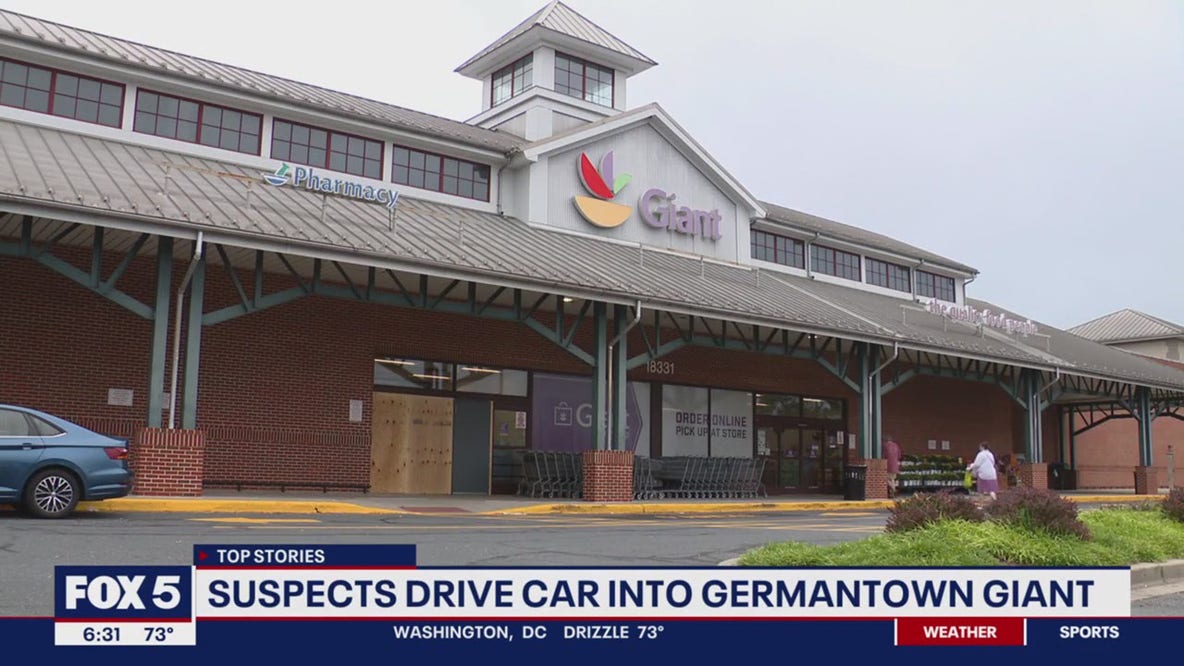 Suspect crashes car into Germantown Giant